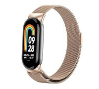 GANYUU Correa de bucle milanés para la banda Xiaomi Mi 8 NFC Cinturón de liberación rápida Correa Miband8 Bracelet Mi Band 8 Accesorios Bandas de vigilancia(Rose gold)