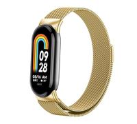 GANYUU Correa de bucle milanés para la banda Xiaomi Mi 8 NFC Cinturón de liberación rápida Correa Miband8 Bracelet Mi Band 8 Accesorios Bandas de vigilancia(Gold)