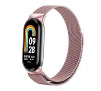 GANYUU Correa de bucle milanés para la banda Xiaomi Mi 8 NFC Cinturón de liberación rápida Correa Miband8 Bracelet Mi Band 8 Accesorios Bandas de vigilancia(Rose pink)