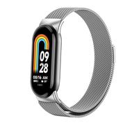GANYUU Correa de bucle milanés para la banda Xiaomi Mi 8 NFC Cinturón de liberación rápida Correa Miband8 Bracelet Mi Band 8 Accesorios Bandas de vigilancia(Silver)