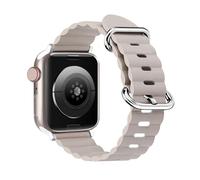 GANYUU Correa de cuero Ocean para Apple Watch Band 44mm 45mm 40mm 38mm 42mm S10 46MM 42MM Ultra 49mm Pulsera Correa IWatch Series 7 SE 8 5 3 Correas de reloj(Starlight,42/44/45/49mm)
