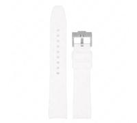 GANYUU Correa de goma de extremo curvado para hombre y mujer, correa de silicona Universal de 18/19/20/21/22mm, deportiva suave, resistente al agua, reemplaza la pulsera(White,20mm)