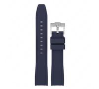 GANYUU Correa de goma de extremo curvado para hombre y mujer, correa de silicona Universal de 18/19/20/21/22mm, deportiva suave, resistente al agua, reemplaza la pulsera(Royal blue,22mm)