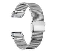 GANYUU Correa de Metal milanesa QuickFit de 22mm y 26mm para Garmin EPIX GEN2 Fenix7 7X Solar/6X 6XPro 5XPlus Forerunner 955 Enduro 2(Silver,For Fenix 7X)