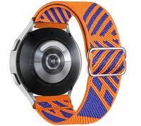 GANYUU Correa de nailon de 20 mm y 22 mm para Gamrmin Vivoactive3 4 5 Venu2 HR Plus Sq pulsera elástica ajustable para correas de reloj Forerunner265/255/245/645/754/735/945/955 Approach S12(Orange bl