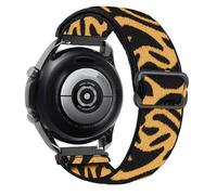 GANYUU Correa de nailon de 20 mm y 22 mm para Gamrmin Vivoactive3 4 5 Venu2 HR Plus Sq pulsera elástica ajustable para correas de reloj Forerunner265/255/245/645/754/735/945/955 Approach S12(Zebra yel