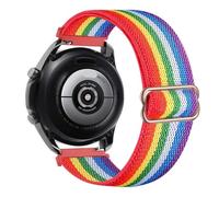 GANYUU Correa de nailon de 20 mm y 22 mm para Gamrmin Vivoactive3 4 5 Venu2 HR Plus Sq pulsera elástica ajustable para correas de reloj Forerunner265/255/245/645/754/735/945/955 Approach S12(Rainbow,2