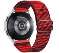 GANYUU Correa de nailon de 20 mm y 22 mm para Gamrmin Vivoactive3 4 5 Venu2 HR Plus Sq pulsera elástica ajustable para correas de reloj Forerunner265/255/245/645/754/735/945/955 Approach S12(Red blue,