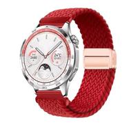 GANYUU Correa de nailon de 22mm y 20mm para Huawei Watch GT4/Pro 46mm/GT3/GT2 2e, pulsera transpirable para Samsung Watch 6/5/4/3/Gear S3(Red,For other 22mm)