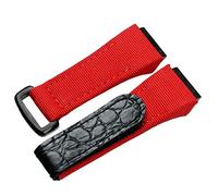 GANYUU Correa de nailon de 25 mm con correa de cuero para reloj Richard Watch Mille, correa con hebilla para barra de resorte, 25mm, Ágata