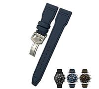 GANYUU Correa de nailon de piel de becerro de 22 mm, 21 mm, 20 mm, apta para IWC Big Pilot IW377714 Mark18 SPITFIRE, correa de nailon de piel auténtica, 20mm, Ágata