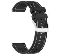 GANYUU Correa de nailon oficial de 22 mm para HUAWEI WATCH GT 5 4 46 mm Watch 4 5 Pro GT 3 2 Pro 46 mm Correa deportiva de silicona compuesta Correas de reloj(Black)