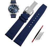 GANYUU Correa de nailon para reloj IWC IW377724 IW371614 de 20 mm, 21 mm, 22 mm, correa de lona negra verde militar azul, 20mm, Ágata