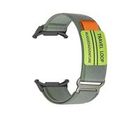 GANYUU Correa de nailon para viaje para Samsung Galaxy Watch 7 Ultra 47 mm, correa deportiva para hombre para Galaxy 7 47 mm ultra, sin espacios, pulsera con extremo curvo(07 green)