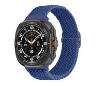 GANYUU Correa de nailon trenzada para Samsung Galaxy Watch 7 Ultra Band, pulsera tejida de nailon elástica de 47mm, correas de reloj(09 blue)