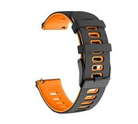 GANYUU Correa de reloj de 20 22 mm para Garmin Venu 2 Sport Muñequera Forerunner 645 245 55 158 Vivoactive 3 4 Correa de silicona Venu 2 Plus (Color: Negro Amarillo, Tamaño: 22 mm Universal)