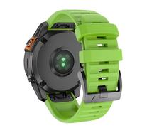GANYUU Correa de reloj de 22 mm para Garmin Fenix 6 Pro/Fenix 6/ 7/ 7 Pro/ 5/Epix Pro 47 mm, correa de silicona suave de ajuste rápido de 22 mm para Garmin Forerunner 965/955/945/935(Lime)