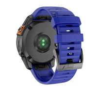 GANYUU Correa de reloj de 22 mm para Garmin Fenix 6 Pro/Fenix 6/ 7/ 7 Pro/ 5/Epix Pro 47 mm, correa de silicona suave de ajuste rápido de 22 mm para Garmin Forerunner 965/955/945/935(Dark Bl