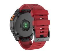 GANYUU Correa de reloj de 22 mm para Garmin Fenix 6 Pro/Fenix 6/ 7/ 7 Pro/ 5/Epix Pro 47 mm, correa de silicona suave de ajuste rápido de 22 mm para Garmin Forerunner 965/955/945/935(Red)