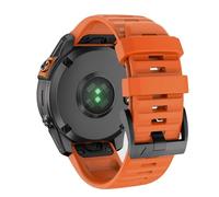 GANYUU Correa de reloj de 22 mm para Garmin Fenix 6 Pro/Fenix 6/ 7/ 7 Pro/ 5/Epix Pro 47 mm, correa de silicona suave de ajuste rápido de 22 mm para Garmin Forerunner 965/955/945/935(Orange)