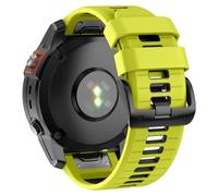 GANYUU Correa de reloj de 22 mm para Garmin Fenix 7 Pro/ 7/ 6/ 6 Pro/ 5/Epix Pro 47 mm, correas de repuesto QuickFit de silicona de 22 mm para Garmin Forerunner 965/955/945/935(Lime Black)