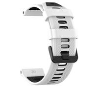 GANYUU Correa de reloj de 22 mm para Garmin Forerunner 965/Forerunner 955/Forerunner 945/Forerunner 935, bandas de repuesto de silicona suave de 22 mm(White black)