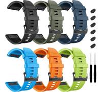 GANYUU Correa de reloj de 26 mm, para Fenix 7X Pro Epix Pro 51 mm Correa de reloj Fenix 6X Pulsera de silicona Fenix 5X Plus Pulsera inteligente Fenix 6X Pro Descent Mk2i MK3i 51 mm(6Pack A)