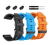 GANYUU Correa de reloj de 26 mm, para Fenix 7X Pro Epix Pro 51 mm Correa de reloj Fenix 6X Pulsera de silicona Fenix 5X Plus Pulsera inteligente Fenix 6X Pro Descent Mk2i MK3i 51 mm(3pack B)