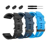GANYUU Correa de reloj de 26 mm, para Fenix 7X Pro Epix Pro 51 mm Correa de reloj Fenix 6X Pulsera de silicona Fenix 5X Plus Pulsera inteligente Fenix 6X Pro Descent Mk2i MK3i 51 mm(3pack D)