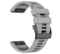 GANYUU Correa de reloj de 26 mm para Garmin Fenix 7X Pro/ 7X/ 6X/ 6X Pro/ 5X/ 5X Plus/ 3/Fenix 3 HR, correa de silicona suave de ajuste rápido de 26 mm(Gray Army green)