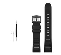 GANYUU Correa de reloj de caucho flúor FKM, correa de reloj deportiva de 20mm, 21mm, 22mm y 24mm(Black black buckle,21mm)