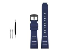 GANYUU Correa de reloj de caucho flúor FKM, correa de reloj deportiva de 20mm, 21mm, 22mm y 24mm(Dark blue BK buckle,22mm)