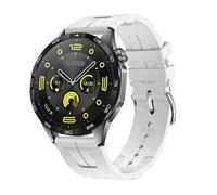 GANYUU Correa de reloj de caucho fluorado de 20 mm y 22 mm universal para ver correas de varias marcas(White,22mm)