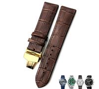 GANYUU Correa de reloj de cuero de 20 mm, 21 mm, 22 mm, correa de reloj negra y marrón para Rolex para Omega Seamaster 300, para Hamilton, para Seiko, para IWC y Tissot, 22mm, Ágata