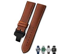 GANYUU Correa de reloj de cuero de 20 mm, 21 mm, 22 mm, correa de reloj negra y marrón para Rolex para Omega Seamaster 300, para Hamilton, para Seiko, para IWC y Tissot, 22mm, Ágata