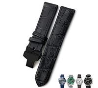 GANYUU Correa de reloj de cuero de 20 mm, 21 mm, 22 mm, correa de reloj negra y marrón para Rolex para Omega Seamaster 300, para Hamilton, para Seiko, para IWC y Tissot, 20mm, Ágata