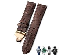 GANYUU Correa de reloj de cuero de 20 mm, 21 mm, 22 mm, correa de reloj negra y marrón para Rolex para Omega Seamaster 300, para Hamilton, para Seiko, para IWC y Tissot, 22mm, Ágata