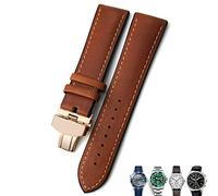 GANYUU Correa de reloj de cuero de 20 mm, 21 mm, 22 mm, correa de reloj negra y marrón para Rolex para Omega Seamaster 300, para Hamilton, para Seiko, para IWC y Tissot, 22mm, Ágata