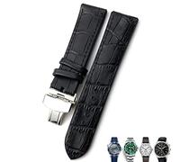 GANYUU Correa de reloj de cuero de 20 mm, 21 mm, 22 mm, correa de reloj negra y marrón para Rolex para Omega Seamaster 300, para Hamilton, para Seiko, para IWC y Tissot, 20mm, Ágata