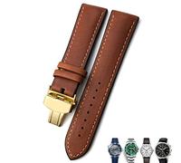 GANYUU Correa de reloj de cuero de 20 mm, 21 mm, 22 mm, correa de reloj negra y marrón para Rolex para Omega Seamaster 300, para Hamilton, para Seiko, para IWC y Tissot, 20mm, Ágata