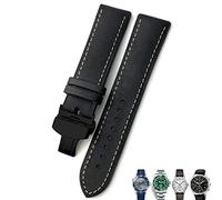 GANYUU Correa de reloj de cuero de 20 mm, 21 mm, 22 mm, correa de reloj negra y marrón para Rolex para Omega Seamaster 300, para Hamilton, para Seiko, para IWC y Tissot, 22mm, Ágata