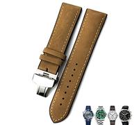 GANYUU Correa de reloj de cuero de 20 mm, 21 mm, 22 mm, correa de reloj negra y marrón para Rolex para Omega Seamaster 300, para Hamilton, para Seiko, para IWC y Tissot, 22mm, Ágata