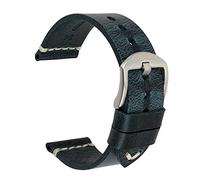 GANYUU Correa de reloj de cuero vacuno vintage hecha a mano de 20 mm, 21 mm, 22 mm, 23 mm, 24 mm, 22mm, Ágata