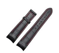 GANYUU Correa de reloj de extremo curvado para Citizen BL9002-37 05A BT0001-12E 01A, correa de reloj de piel auténtica con hebilla de mariposa de 20, 21, 22 mm, correa de moda, 21mm, Ágata