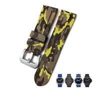 GANYUU Correa de reloj de goma de 22 mm, 24 mm y 26 mm, para sumergible correa deportiva impermeable y colorida de camuflaje, 24mm, Ágata