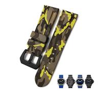 GANYUU Correa de reloj de goma de 22 mm, 24 mm y 26 mm, para sumergible correa deportiva impermeable y colorida de camuflaje, 22mm, Ágata