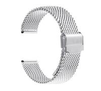 GANYUU Correa de reloj de malla de 1,0 mm para pulsera milanesa universal de acero inoxidable de 18/20/22/24 mm(Silver,22mm)