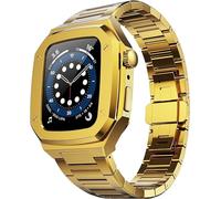 GANYUU Correa de reloj de metal de acero inoxidable, compatible con Apple Watch Ultra 8, 7, 6, SE, 5, 4, 44/45 mm, 49 mm, kit de modificación, correa de metal noble para bricolaje, For 49MM, Ágata