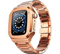 GANYUU Correa de reloj de metal de acero inoxidable, compatible con Apple Watch Ultra 8, 7, 6, SE, 5, 4, 44/45 mm, 49 mm, kit de modificación, correa de metal noble para bricolaje, For 49MM, Ágata