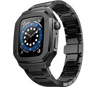 GANYUU Correa de reloj de metal de acero inoxidable, compatible con Apple Watch Ultra 8, 7, 6, SE, 5, 4, 44/45 mm, 49 mm, kit de modificación, correa de metal noble para bricolaje, For 49MM, Ágata